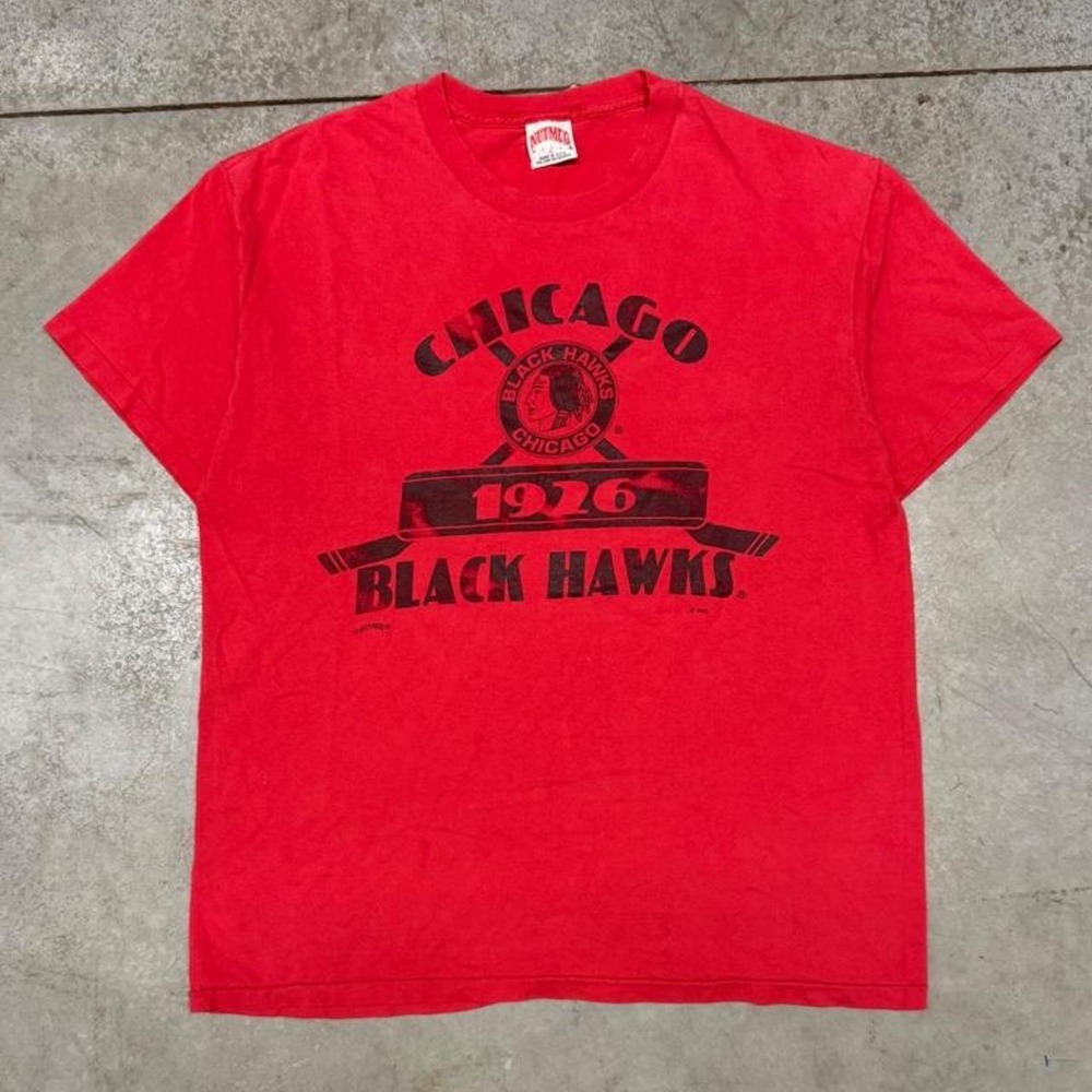 Chicago Blackhawks Men's Vintage 90s NHL Nutmeg T Shirt Sz XL